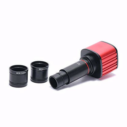 Picture of HAYEAR 16MP 1080P HDMI Industry Camera 0.5X Reduction Eyepiece Lens 23.2mm Mounting with 30mm 30.5mm Ring Adapter Apply for Stereo Biological Microscope