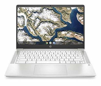 Picture of HP Chromebook 14-inch HD Laptop, Intel Celeron N4000, 4 GB RAM, 32 GB eMMC, Chrome (14a-na0020nr, Ceramic White)