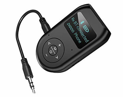 Picture of ZIIDOO Visible Bluetooth Transmitter and Receiver,3-in-1 Wireless Bluetooth Adapter with Display Screen,Low Latency Bluetooth 5.0 Audio Adapter for TV,PC,Car,Home Stereo System