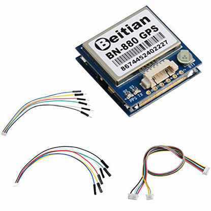 Picture of DIYmalls BN-880 GPS Module w/Flash HMC5883 Compass + GPS Active Antenna Support GPS Glonass Beidou for Arduino Raspberry Pi Pixhawk Betaflight CC3D F4 Flight Control