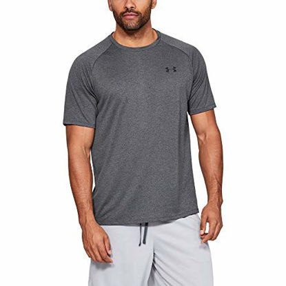 Picture of Under Armour Men's Tech 2.0 Short Sleeve T-Shirt , Carbon Heather (090)/Black , X-Large