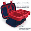 Picture of Bentgo Kids Prints (Space Rockets) - Leak-Proof, 5-Compartment Bento-Style Kids Lunch Box - Ideal Portion Sizes for Ages 3 to 7 - BPA-Free and Food-Safe Materials