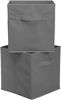 Picture of Amazon Basics Collapsible Fabric Storage Cubes Organizer with Handles, Gray - Pack of 6