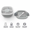 Picture of Bentgo Salad BPA-Free Lunch Container with Large 54-oz Salad Bowl, 4-Compartment Bento-Style Tray for Salad Toppings and Snacks, 3-oz Sauce Container for Dressings, and Built-In Reusable Fork (Gray)