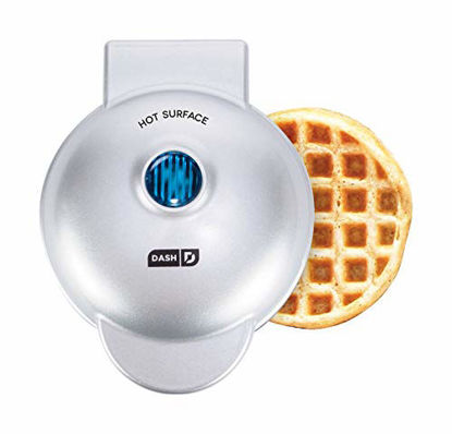 Picture of Dash DMW001SL Machine for Individual, Paninis, Hash Browns, & other Mini waffle maker, 4 inch, Silver