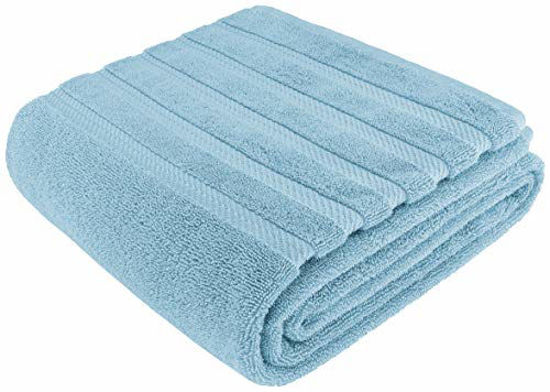 Picture of American Soft Linen Turkish Cotton Large, Jumbo Bath Towel 35x70 Premium & Luxury Towels for Bathroom, Maximum Softness & Absorbent Bath Sheet [Worth $34.95] - Baby Blue