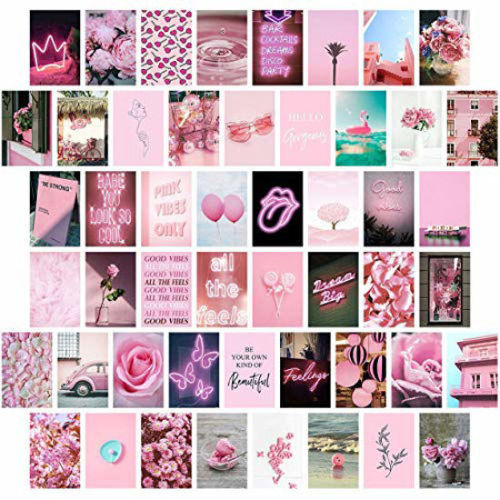 GetUSCart- Pink Wall Collage Kit Aesthetic Pictures, Bedroom Decor for ...