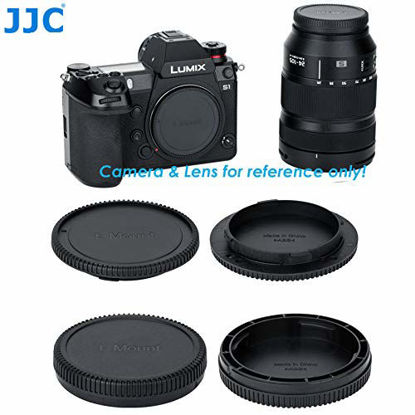 Picture of (2 Packs) JJC Leica L Mount Body Cap, Leica L Rear Lens Cap, Leica L Rear Cap, Leica L T Rear Lens Cover, Panasonic S Body Lens Cap, fits Leica SL TL2 TL T & Panasonic Lumix S1 S1H S1R, Sigma fp