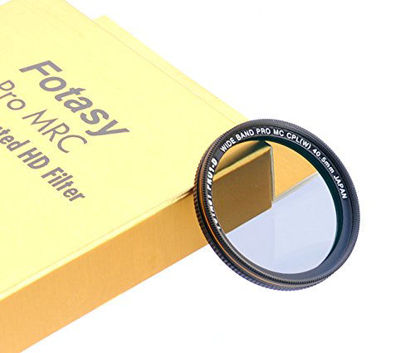 Picture of Fotasy 40.5mm Ultra Slim Circular PL Lens Filter, Nano Coatings MRC Multi Resistant Coating Oil Water Scratch, 16 Layers Multi-Coated 40.5mm CPL Filter