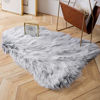 Picture of Ashler Soft Faux Sheepskin Fur Chair Couch Cover Area Rug Bedroom Floor Sofa Living Room Coal Black 2 x 3 Feet