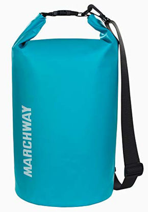 Picture of MARCHWAY Floating Waterproof Dry Bag 5L/10L/20L/30L/40L, Roll Top Sack Keeps Gear Dry for Kayaking, Rafting, Boating, Swimming, Camping, Hiking, Beach, Fishing (Teal, 40L)