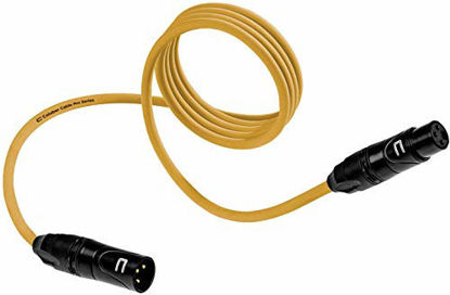 Picture of Balanced XLR Cable Male to Female - 50 Feet Yellow - Pro 3-Pin Microphone Connector for Powered Speakers, Audio Interface or Mixer for Live Performance & Recording