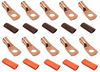 Picture of 10pcs 8 Gauge 8 AWG x 5/16” Pure Copper UL Listed Cable Lug Terminal Ring Connectors with Dual Wall Adhesive Lined Red + Black Heat Shrink Tubing – by WNI