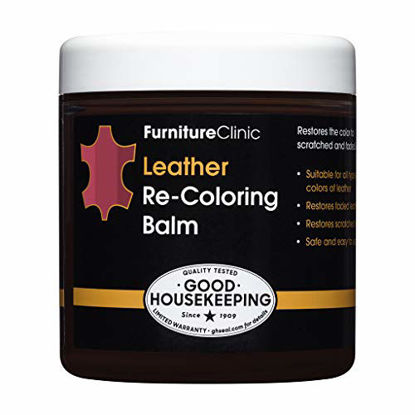 Picture of Furniture Clinic Leather Recoloring Balm - Leather Color Restorer for Furniture, Repair Leather Color on Faded & Scratched Leather Couches - 16 Colors of Leather Repair Cream (Bordeaux)