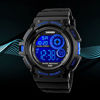 Picture of Fanmis Mens Multi Function Alarm Stopwatch 7 Color LED Backlight Digital Watch 50M Waterproof Electronic Sports Watches Blue