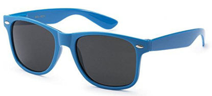 Picture of Sunglasses Classic 80's Vintage Style Design (Neon Blue)