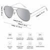 Picture of Polarized Aviator Sunglasses for Men Metal Mens Sunglasses Driving Unisex Classic Sun Glasses for Men/Women Silver