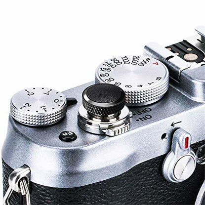 Picture of JJC Soft Camera Shutter Release Button Cap for Fuji Fujifilm X-T4 X-T3 X-T2 X-T30 X-T20 X-T10 X-Pro3 X-Pro2 X-Pro1 X100V X100F X100T X100S X-E3 X-E2S for Sony RX10 IV III II RX1RII RX1R RX1 / Black