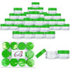 Picture of Beauticom 20 gram/20ml Empty Clear Small Round Travel Container Jar Pots with Lids for Make Up Powder, Eyeshadow Pigments, Lotion, Creams, Lip Balm, Lip Gloss, Samples (48 Pieces, Green)