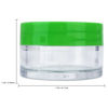 Picture of Beauticom 20 gram/20ml Empty Clear Small Round Travel Container Jar Pots with Lids for Make Up Powder, Eyeshadow Pigments, Lotion, Creams, Lip Balm, Lip Gloss, Samples (48 Pieces, Green)