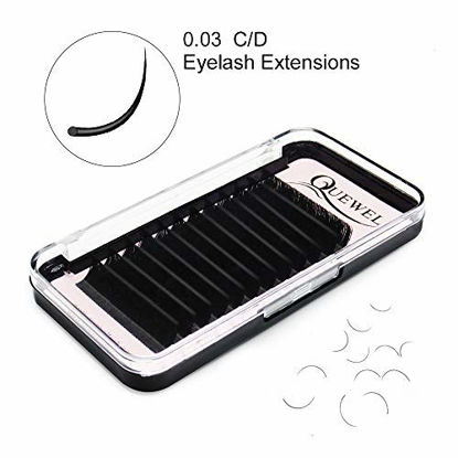 Picture of Eyelash Extensions 0.03mm C Curl Length 9mm Supplies Matte Black Individual Eyelashes Salon Use|Thickness 0.03/0.05/0.07/0.10/0.15/0.20mm C/D Curl Length Single 8-18mm Mix 8-15mm|