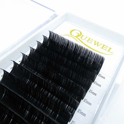 Picture of Eyelash Extension Supplies 0.20 D Curl Length 15mm Best Soft |Optinal Thickness 0.03/0.05/0.07/0.10/0.15/0.20 C/D Curl Single 6-18mm Mix 8-14mm|