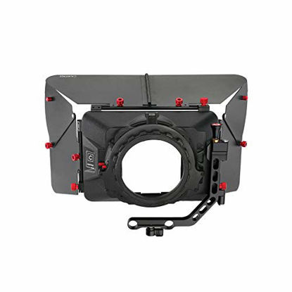 Picture of CAMTREE MB-20 Swing Away Wide Angle Sunshade Matte Box for 15mm Rod Support for Video DSLR Moving Making Camera Lenses up to 105mm (C-MB-20)