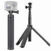 Picture of SOONSUN 3-in-1 Aluminum Telescoping Selfie Stick Waterproof Monopod Pole Handheld Grip with Tripod Stand for GoPro Hero 8, 7, 6, 5, 4, 3, 2, 1, Fusion, Session, AKASO, SJCAM Cameras and Cell Phones