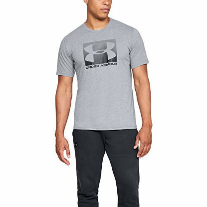 Picture of Under Armour Men's Boxed Sportstyle Short-Sleeve T-Shirt , Steel Light Heather (035)/Black , 3X-Large