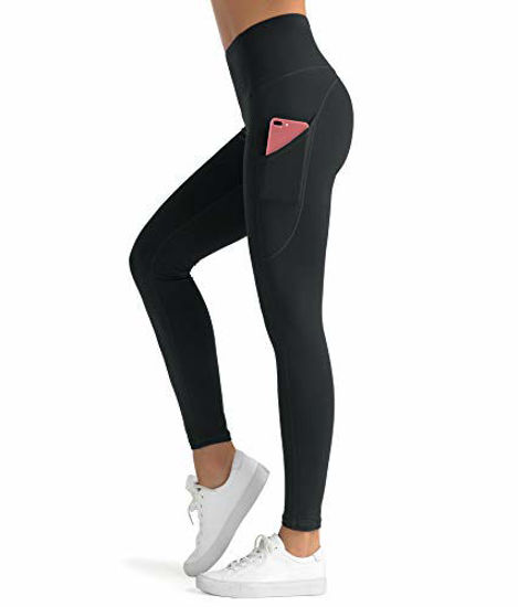 Picture of Dragon Fit High Waist Yoga Leggings with 3 Pockets,Tummy Control Workout Running 4 Way Stretch Yoga Pants (Small, Charcoal Gray)