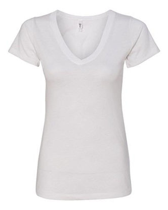 Picture of Next Level Womens Ideal V-Neck Tee (N1540) White l