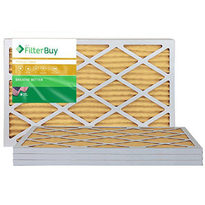 Picture of FilterBuy 11.25x19.25x1 MERV 11 Pleated AC Furnace Air Filter, (Pack of 4 Filters), 11.25x19.25x1 - Gold