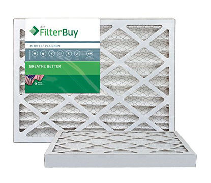 Picture of FilterBuy 14x36x2 MERV 13 Pleated AC Furnace Air Filter, (Pack of 2 Filters), 14x36x2 - Platinum
