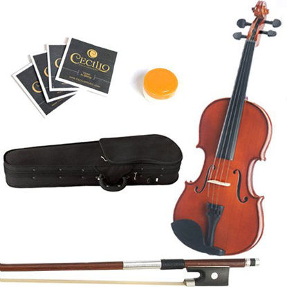 Picture of Mendini 15-Inch MA250 Varnish Solid Wood Viola with Case, Bow, Rosin, Bridge and Strings