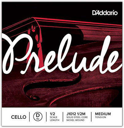 Picture of D'Addario Prelude Cello Single D String, 1/2 Scale, Medium Tension