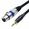 Picture of DISINO XLR to 3.5mm (1/8 inch) Stereo Microphone Cable for Camcorders, DSLR Cameras, Computer Recording Device and More - 15ft