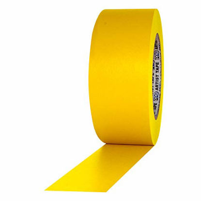 Picture of ProTapes Artist Tape Flatback Printable Paper Board or Console Tape, 60 yds Length x 2" Width, Yellow (Pack of 1)