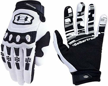 Picture of Seibertron Dirtpaw Unisex BMX MX ATV MTB Racing Mountain Bike Bicycle Cycling Off-Road/Dirt Bike Gloves Road Racing Motorcycle Motocross Sports Gloves Touch Recognition Full Finger Glove White XS