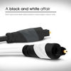 Picture of Toslink Digital Optical Audio Cable, GearIT Pro Series TOSLINK Digital Optical Audio Cable 15 Feet for HDTV, PS3, Tivo, Sound Bar, Stereo Receiver and Home Theater System - White