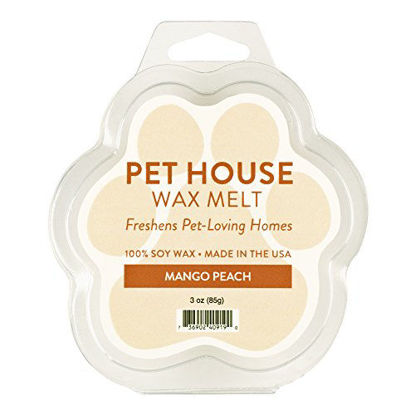 Picture of One Fur All 100% Natural Soy Wax Melts in 20+ Fragrances, Pack of 2 by Pet House - Long Lasting Pet Odor Eliminating Wax Melts, Non-Toxic Pet Wax Melts, Made in USA (Mango Peach)