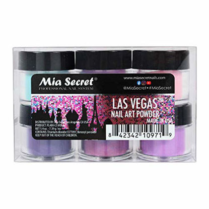 Picture of Mia Secret Nail Art LAS Vegas Acrylic Powder 6 Piece OR Single Color U Pick! - Authorized Seller (LAS Vegas 6 Piece COL)