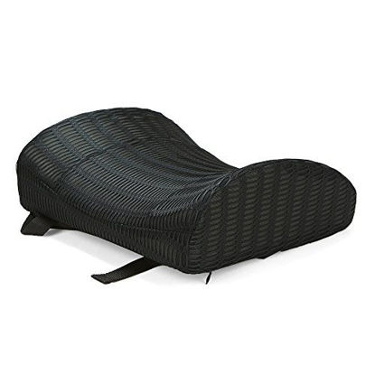 Picture of Mind Reader BACKFOAM-BLK Designed for Lower Back Pain Relief and Posture Training, Rest Cushion, Black