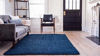 Picture of Unique Loom Solo Solid Shag Collection Modern Plush Navy Blue Area Rug (7' 0 x 10' 0)
