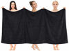 Picture of Cotton Paradise Luxury Hotel & Spa Quality, Absorbent & Soft Decorative Kitchen & Bathroom Turkish Towels (40" x 80" Bath Sheet, Coal Black)