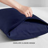 Picture of FLXXIE 1 Pack Microfiber Pillowcase, Envelope Closure, Ultra Soft and Premium Quality, 20" x 54" (Navy, Body)