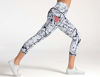 Picture of Dragon Fit High Waist Yoga Capri Leggings with 3 Pockets,Tummy Control Workout Running 4 Way Stretch Yoga Pants (Large, Capri29-Marble)