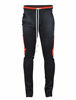 Picture of SCREENSHOTBRAND-P11855 Mens Hip Hop Premium Slim Fit Track Pants - Athletic Jogger Bottom with Side Multicolor Taping-Bk/Red-Medium
