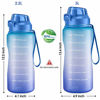 Picture of 4AMinLA Motivational Water Bottle 2.2L/64oz Half Gallon Jug with Straw and Time Marker Large Capacity Leakproof BPA Free Fitness Sports Water Bottle
