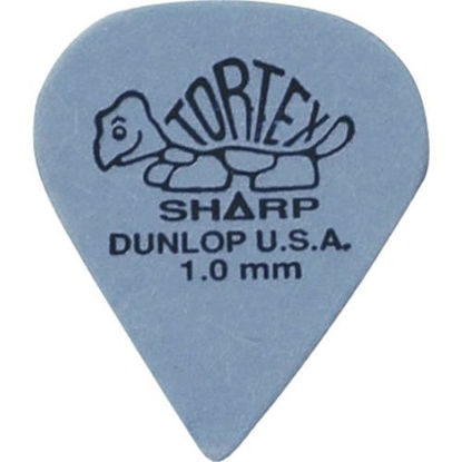 Picture of Dunlop Tortex Sharp Guitar Picks 1.0mm Blue 72 Pack