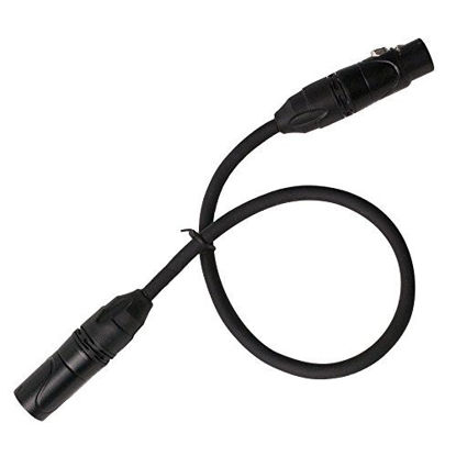 Picture of LyxPro Quad Serias - 3 Ft - XLR Male to Female Star Quad Microphone And Audio Cable for High End Quality and Sound Clarity, Extreme Low Noise - Black